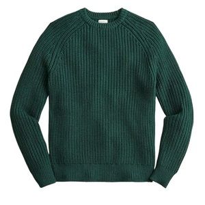 Heritage cotton shaker-stitch crewneck sweater L